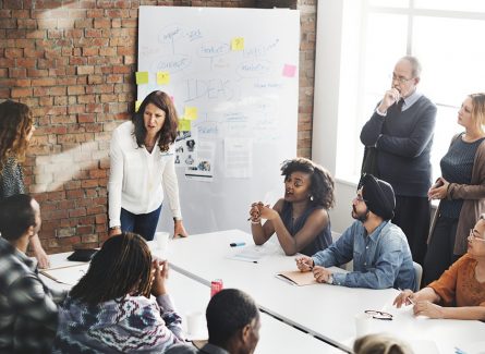 Business people are having a discussion